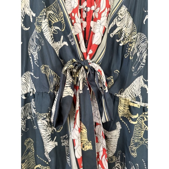 JOHNNY‎ WAS Ada Slip Dress Silk Tiger Flowy XL $799 - Picture 7 of 16